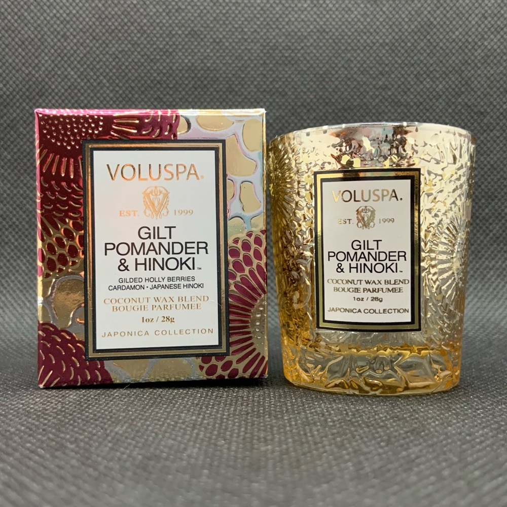 VOLUSPA Gilt Pomander & Hinoki Candle